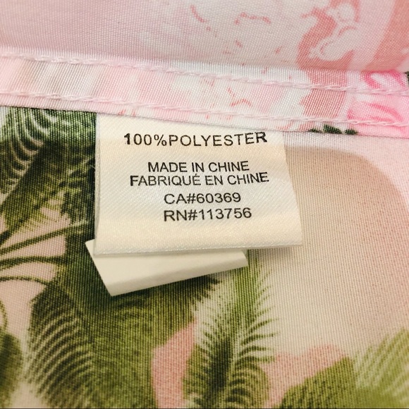 NWOT pink Maui Maui flamingos & dunes button down collared short sleeved  sz M - Picture 3 of 7